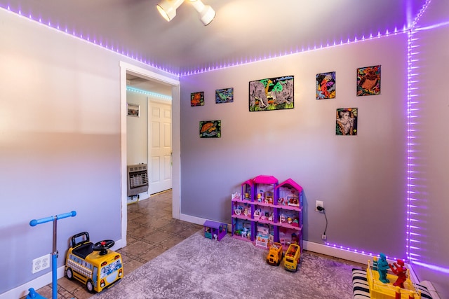 playroom with light tile flooring