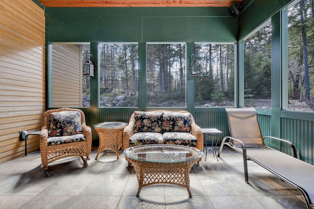 view of sunroom