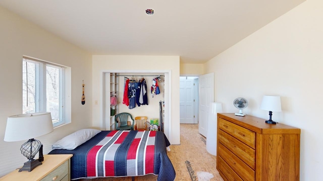 bedroom with a closet