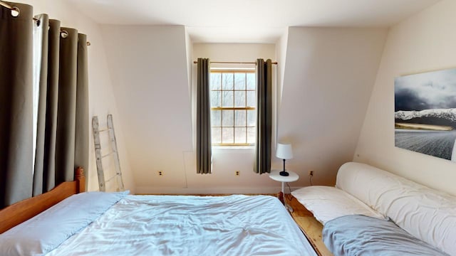 bedroom featuring wood-type flooring