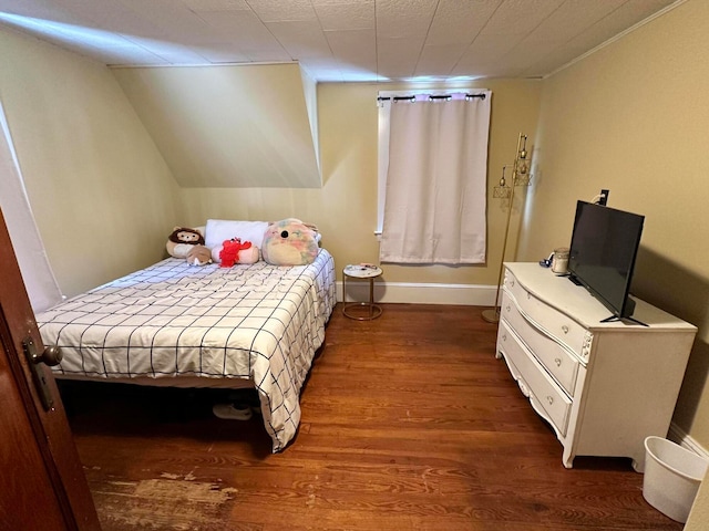bedroom featuring dark wood-type flooring