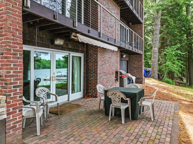 view of patio with french doors