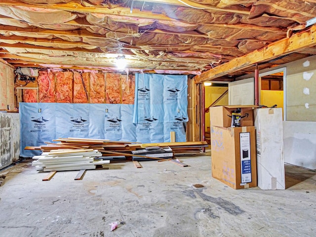 view of basement