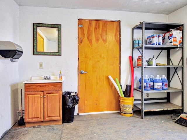 interior space featuring sink