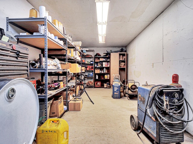 view of storage area