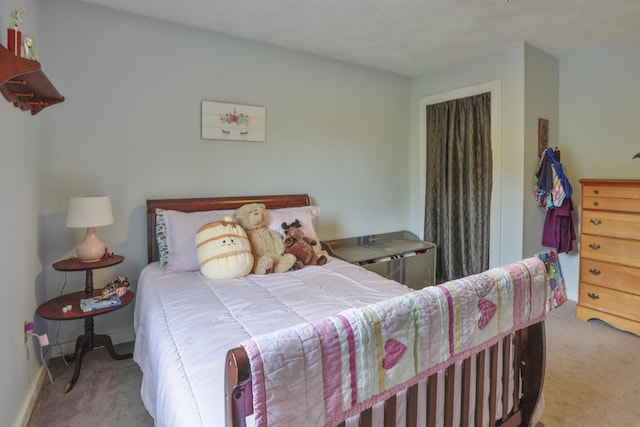 view of carpeted bedroom