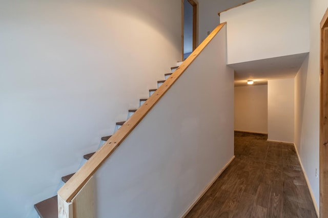 98 Old Rte 1, Gouldsboro, ME 04607 - stairs with dark hardwood / wood-style floors