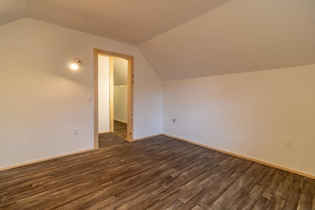 98 Old Rte 1, Gouldsboro, ME 04607 - additional living space featuring vaulted ceiling and dark wood-type flooring