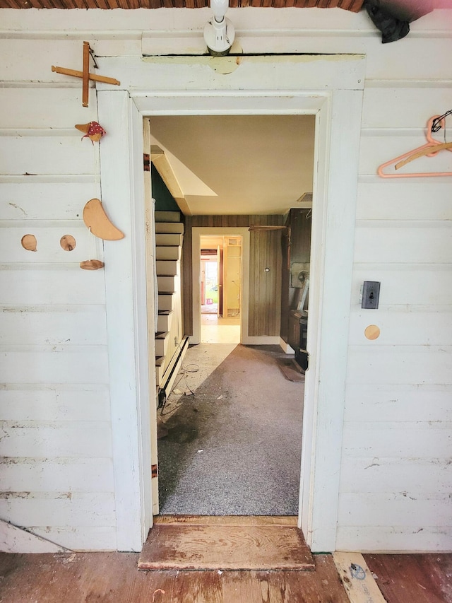 17 Otter Creek Dr, Mount Desert, ME 04660 - property entrance with a baseboard heating unit