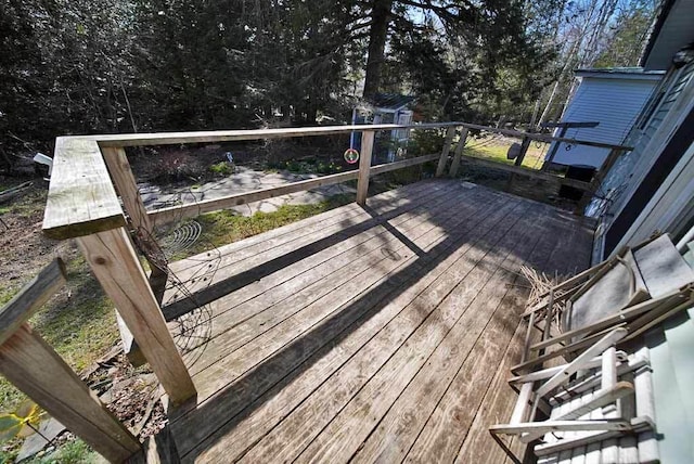 242 Crescent Park Rd, New Limerick, ME 04761 - view of wooden terrace