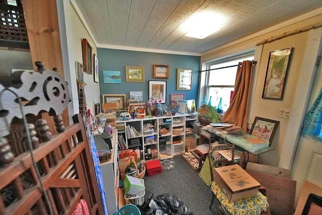 242 Crescent Park Rd, New Limerick, ME 04761 - misc room featuring crown molding