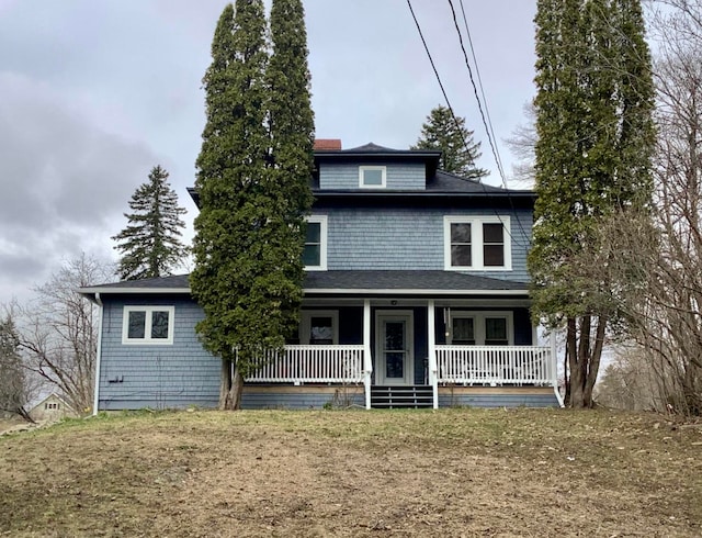 view of front of house featuring covered porch