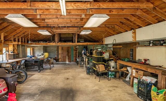 14 Porter St, Searsport, ME 04974 - garage with a workshop area