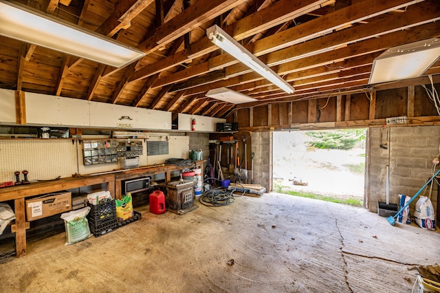 14 Porter St, Searsport, ME 04974 - garage featuring a workshop area