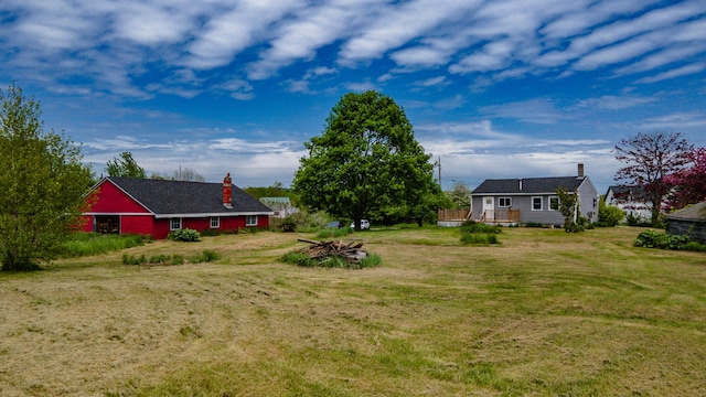 14 Porter St, Searsport, ME 04974 - view of green lawn featuring a deck