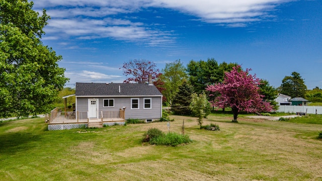 14 Porter St, Searsport, ME 04974 - rear view of property with a deck