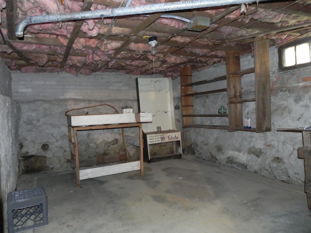 view of basement