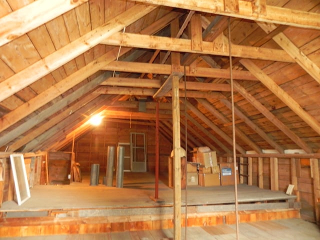 view of attic