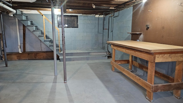 view of basement