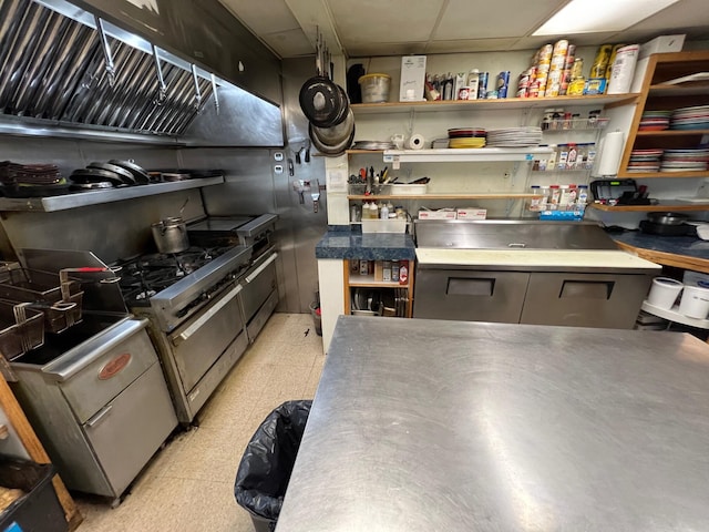 9 Tenney Hill Rd, Monson, ME 04464 - kitchen featuring double oven range and stainless steel counters