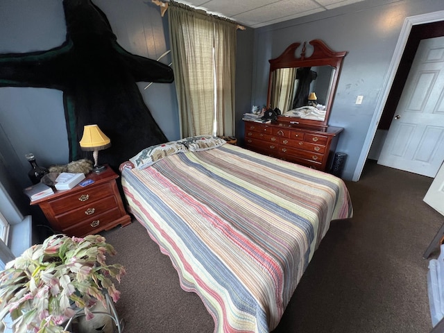 9 Tenney Hill Rd, Monson, ME 04464 - bedroom featuring a paneled ceiling and carpet