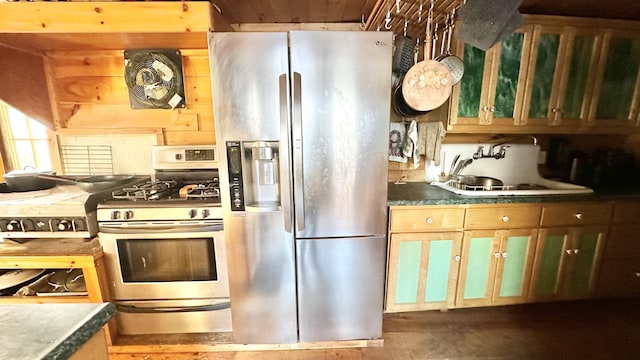 kitchen with sink and stainless steel appliances