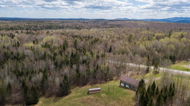 aerial view featuring a mountain view