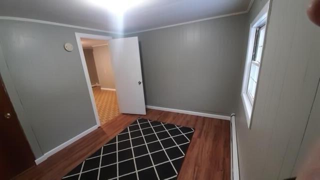 interior space with crown molding