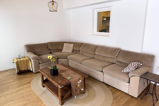 living room featuring hardwood / wood-style floors