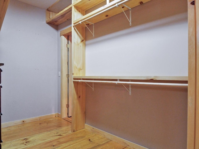 spacious closet featuring wood finished floors