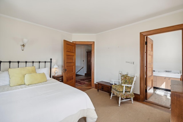 93 Beach Ave, Kennebunk, ME 04043 - bedroom featuring ornamental molding and ensuite bathroom