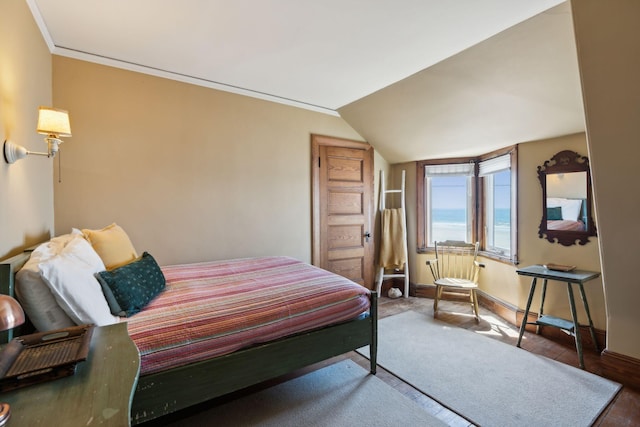 93 Beach Ave, Kennebunk, ME 04043 - bedroom with baseboards and vaulted ceiling