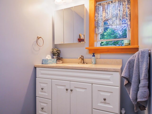 bathroom featuring vanity with extensive cabinet space