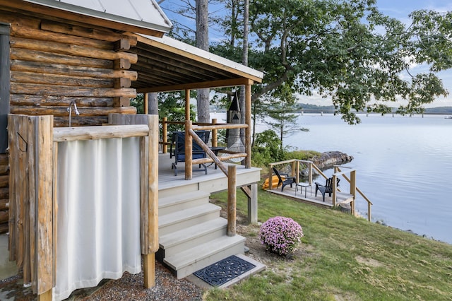 114 Fort Rd, Edgecomb, ME 04556 - exterior space with a water view