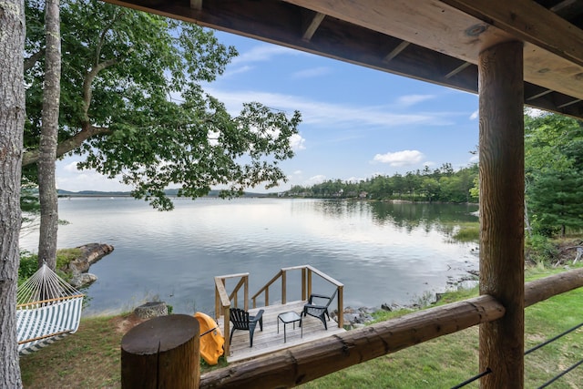 114 Fort Rd, Edgecomb, ME 04556 - dock area featuring a water view