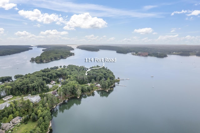 114 Fort Rd, Edgecomb, ME 04556 - birds eye view of property with a water view