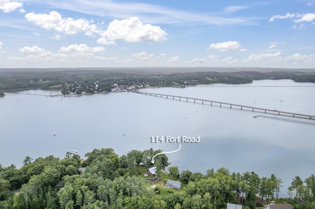 114 Fort Rd, Edgecomb, ME 04556 - aerial view featuring a water view