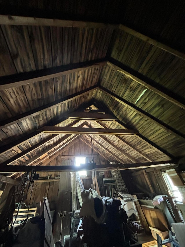 view of attic