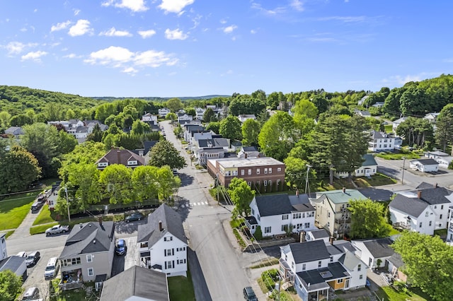 aerial view with a residential view