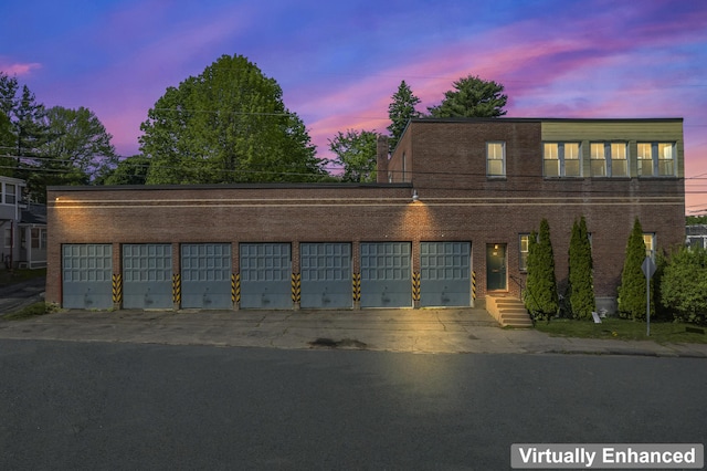 view of front facade featuring brick siding