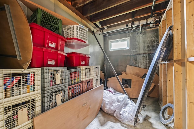 view of storage area
