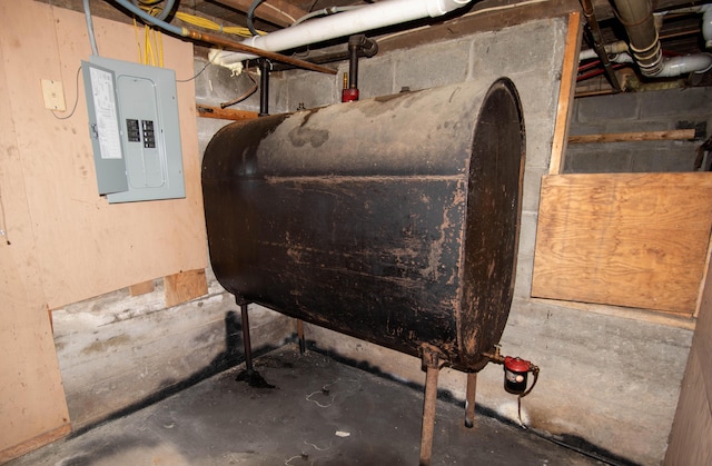 utility room with electric panel