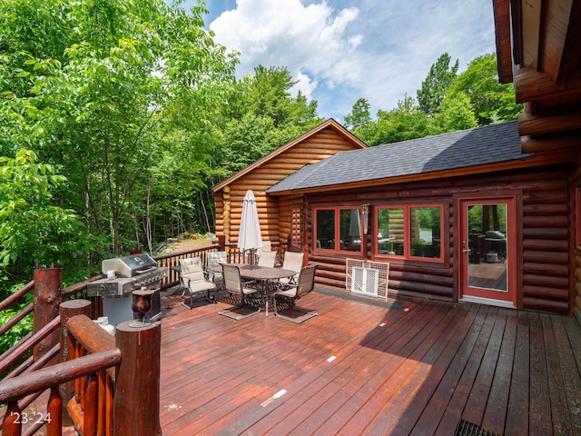 view of wooden terrace