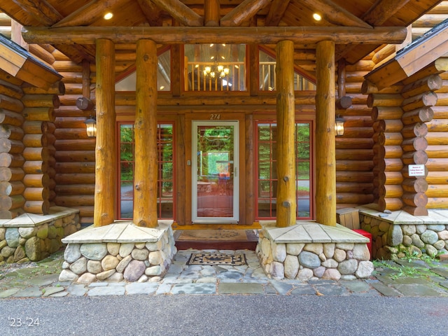 view of doorway to property