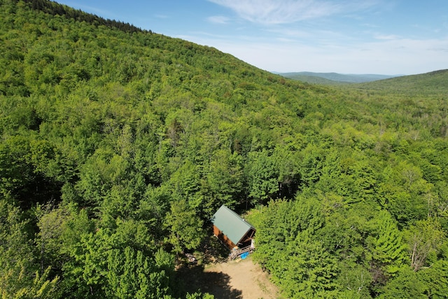 bird's eye view featuring a mountain view