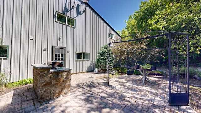 view of patio featuring area for grilling