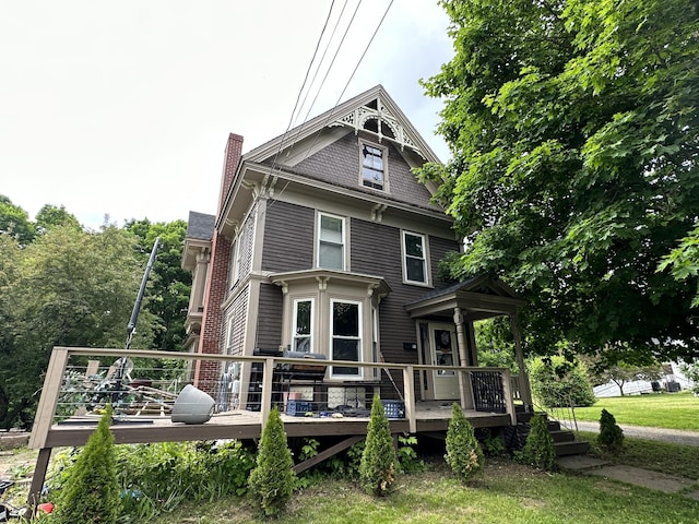 exterior space featuring a deck