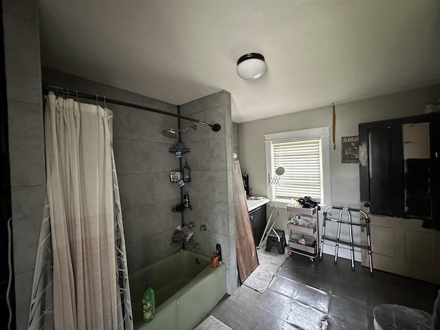 bathroom featuring shower / bath combination with curtain