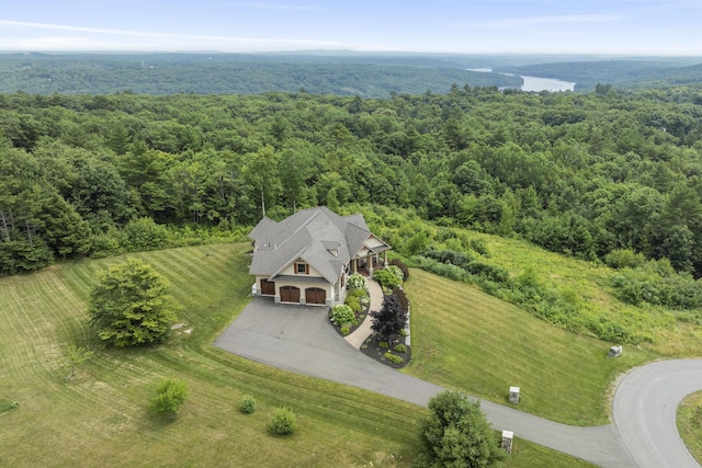 drone / aerial view featuring a rural view