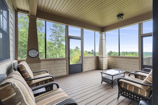 sunroom featuring a healthy amount of sunlight